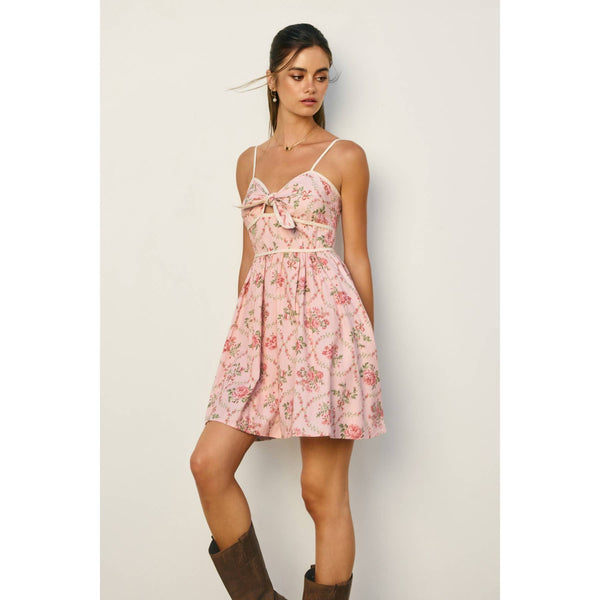 Cottage Charm Sleeveless Contrast Binding Mini Dress