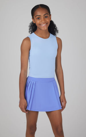 Girls Basic Tank Top and Pleated Skort - 2 PC Set