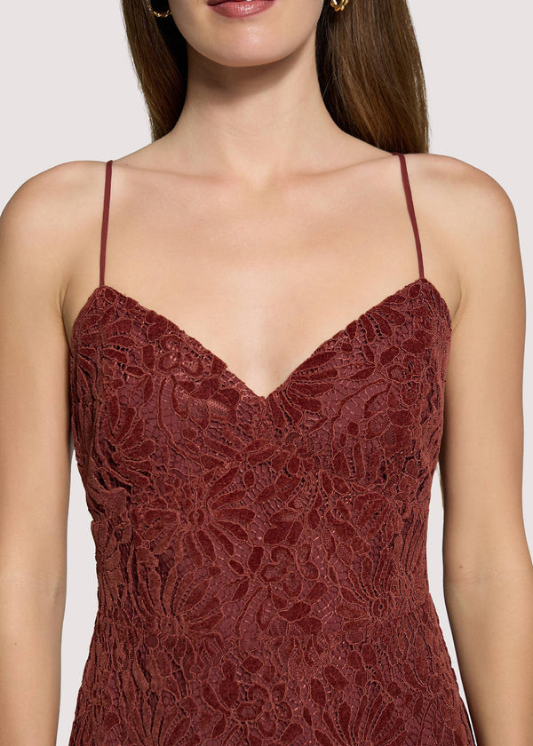Merlot Whisper Midi Dress