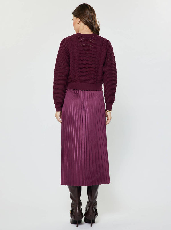 Pullover Sweater & Pleated Dress Sets