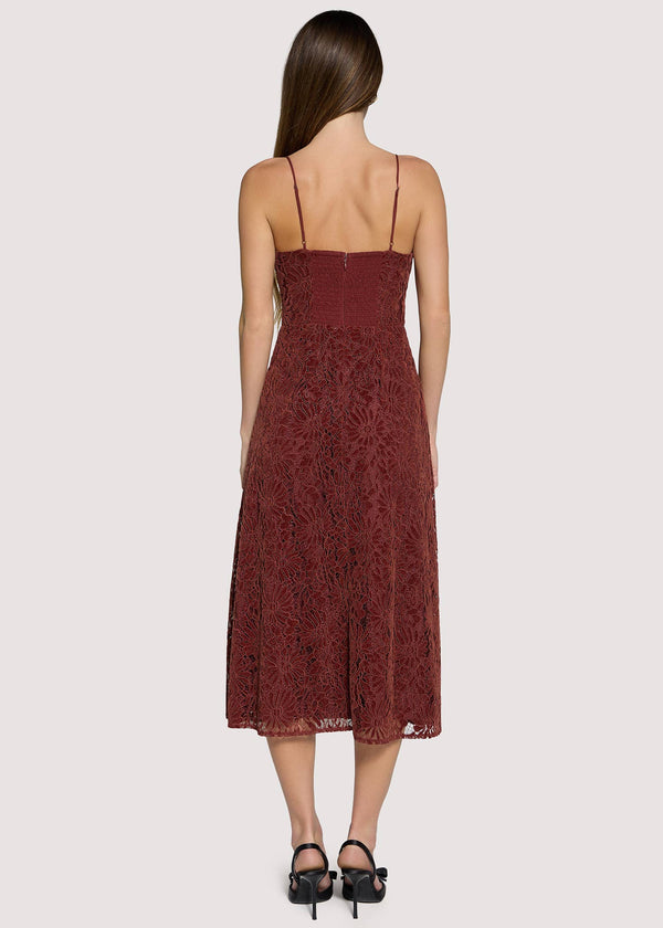 Merlot Whisper Midi Dress