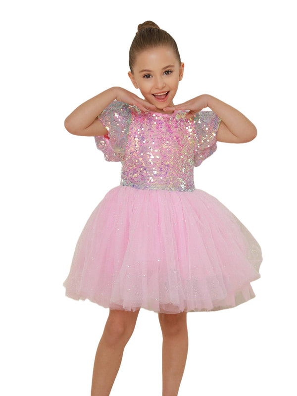 Ombre Sequin Tulle Dress