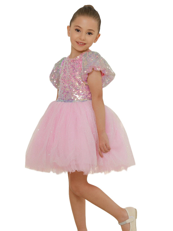 Ombre Sequin Tulle Dress
