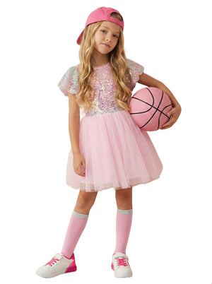Ombre Sequin Tulle Dress