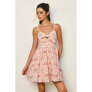 Cottage Charm Sleeveless Contrast Binding Mini Dress