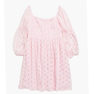Chiffon Gold Foil Babydoll Dress