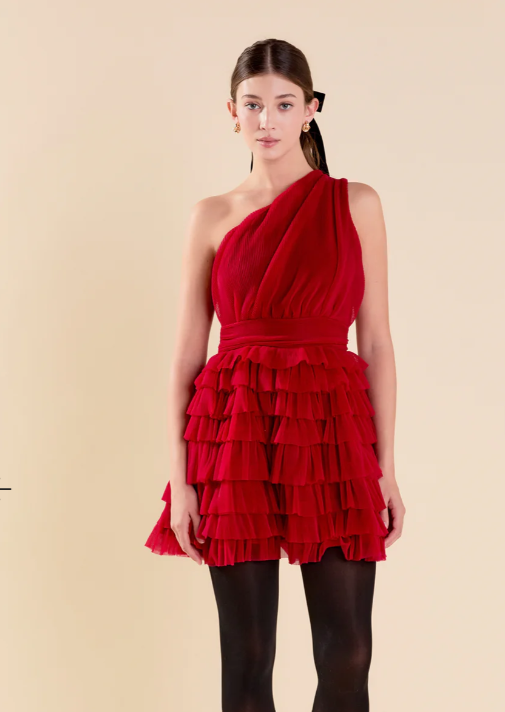 Tiered Tulle Mini Dress