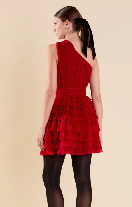 Tiered Tulle Mini Dress