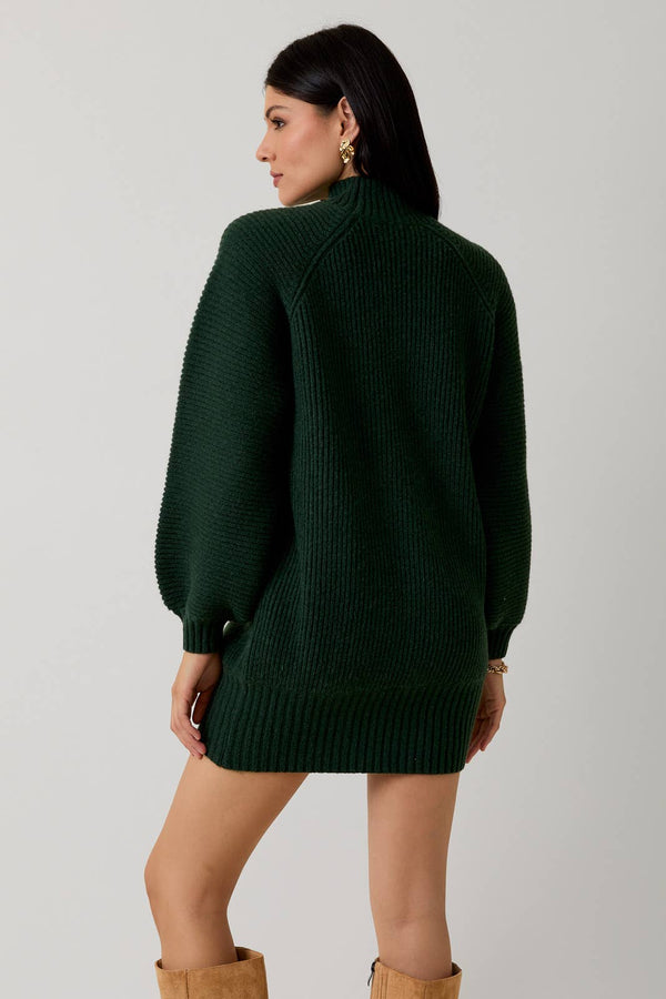 MOCK NECK COZY SWEATER DRESS