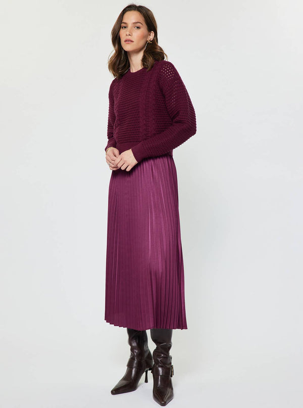 Pullover Sweater & Pleated Dress Sets