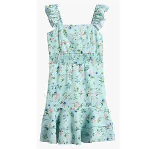 Tween Ruffle Clip Dot Chiffon Dress