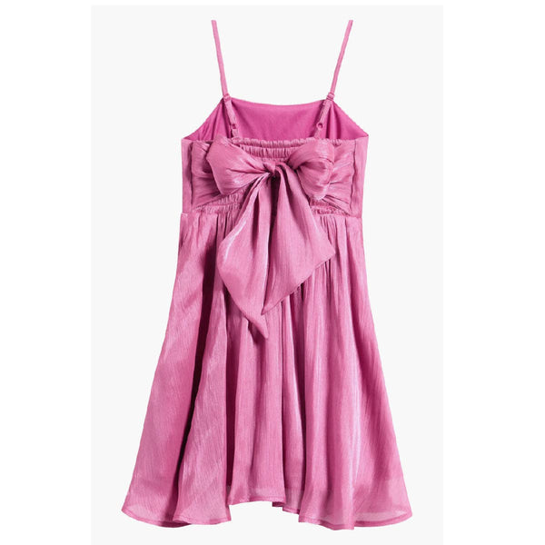 Shimmer Crinkle Babydoll Party Dress