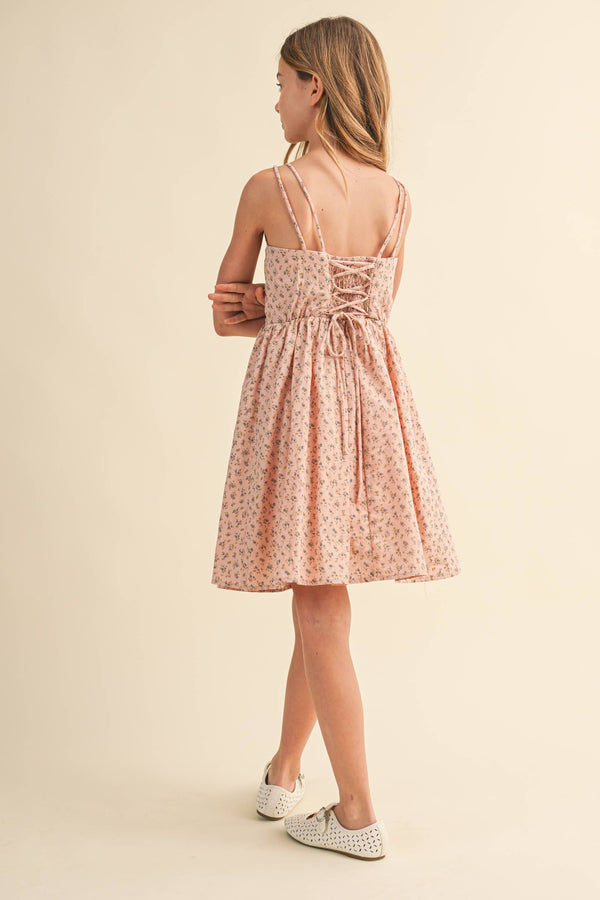 TWEEN KIDS GIRLS SLEEVELSES FIT AND FLARE SUNDRESS