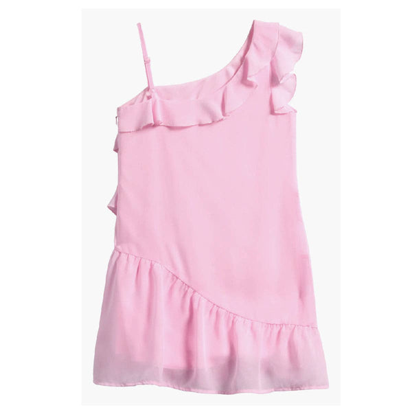 Tween One-Shoulder Ruffle Dress