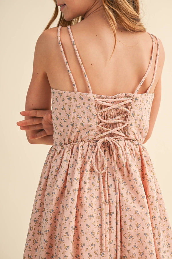 TWEEN KIDS GIRLS SLEEVELSES FIT AND FLARE SUNDRESS